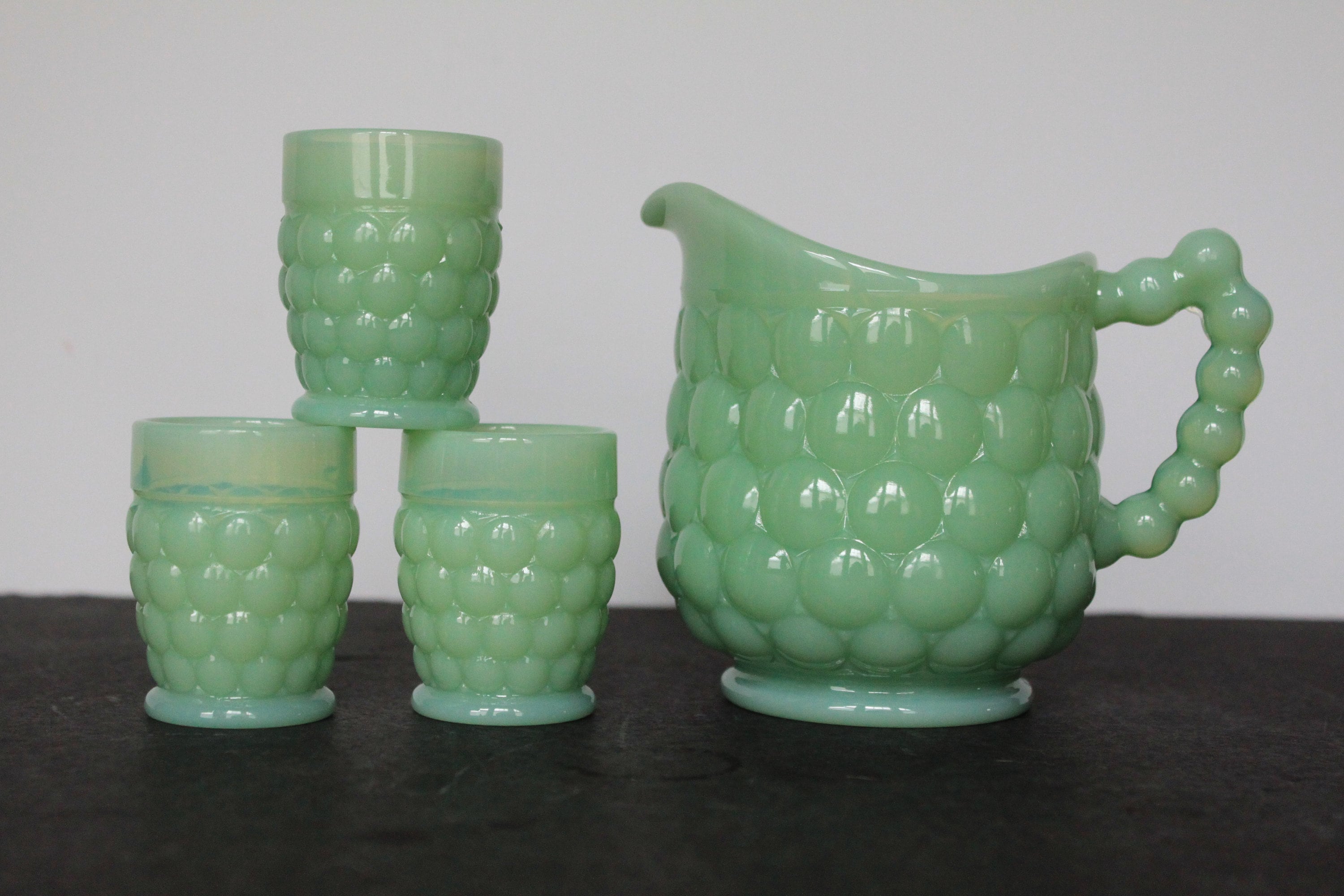 Green milk sale glass
