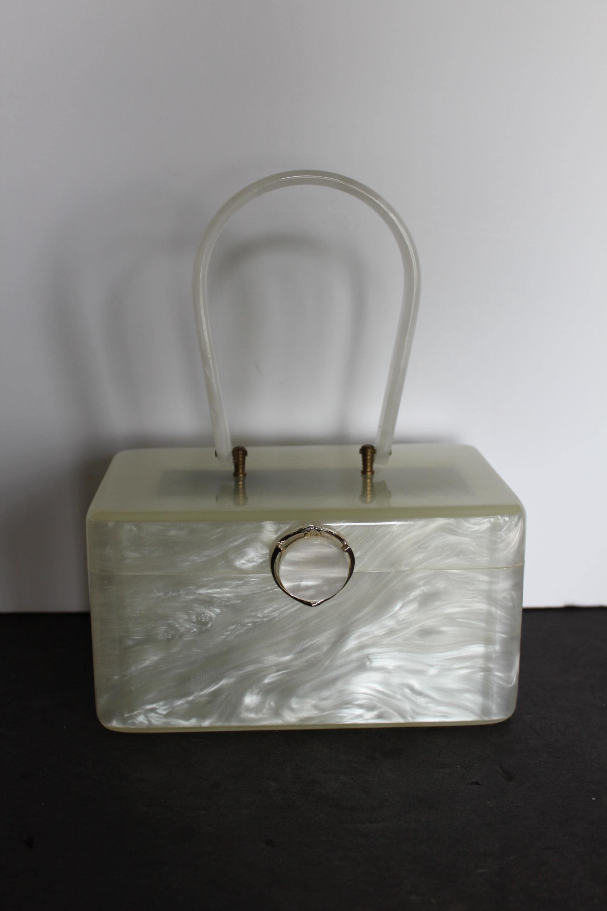 White Lucite Handbag - Etsy