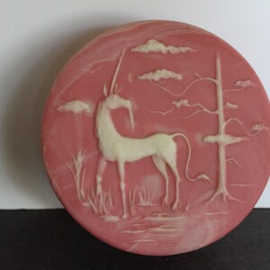 【美品】INCOLAY STONE ジュエリーボックス　ユニコーン　人工石　彫刻 美品】INCOLAY STONE ジュエリーボックスユニコーン人工石彫刻