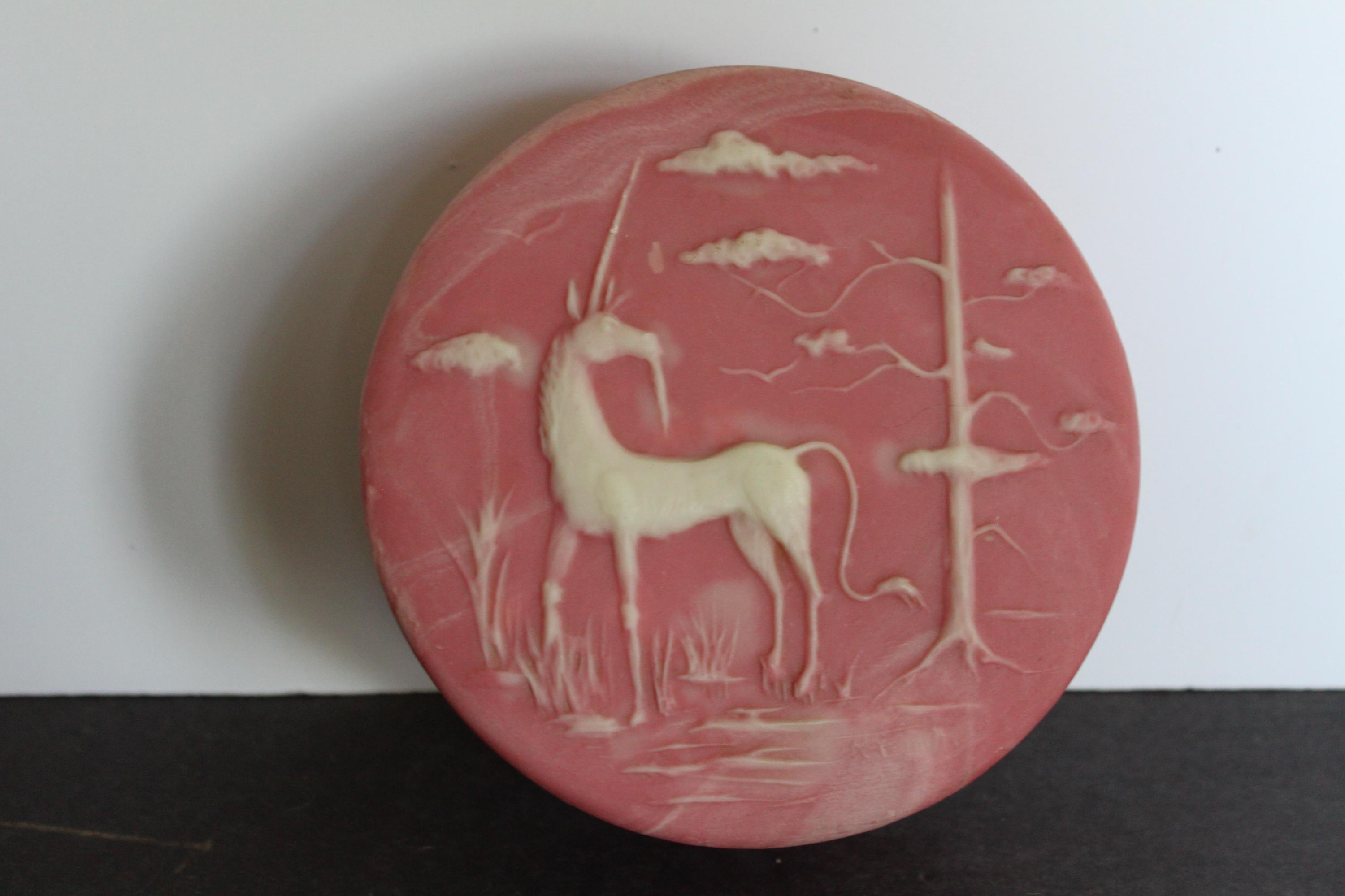 【美品】INCOLAY STONE ジュエリーボックス　ユニコーン　人工石　彫刻 Incolay Unicorn Box - Etsy