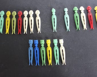 Vintage Rogers Clean Grip Clothespins. CHOICE, Dog, Grandmacore, Boy, Girl, Cat, Cute Kitschy Grandmacore Decor, Gift For A Collector, Host