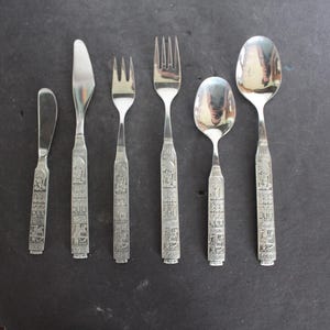 Vintage Viking Demitasse Silverware. CHOOSE, Konge Tinn, Heilag Olav, Norway Pewter Flatware, Spoons, Forks, Knives, Replacement Piece, Gift