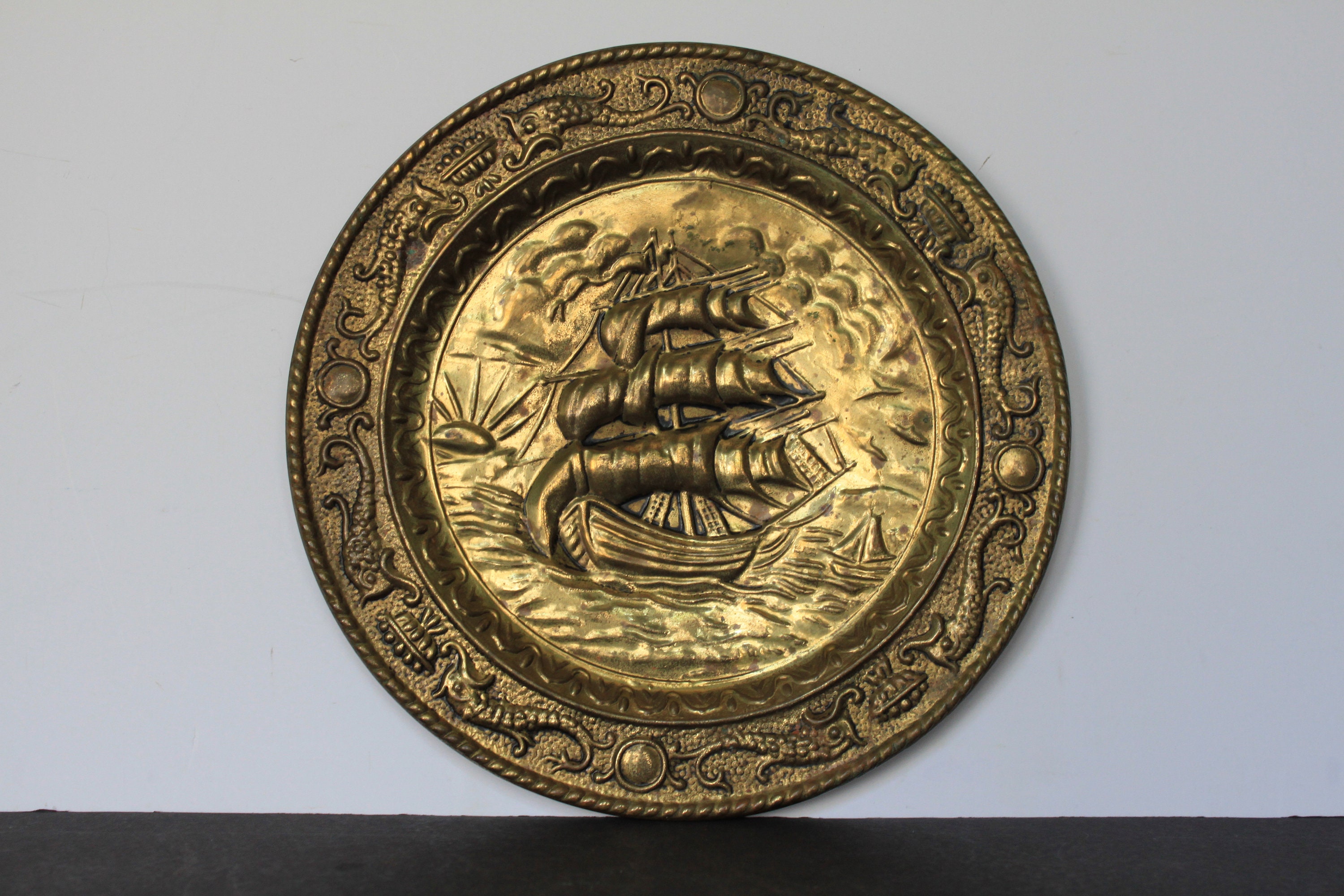 Retro IGT-PLATE Brass（retroism Vintage Brass Plate,small