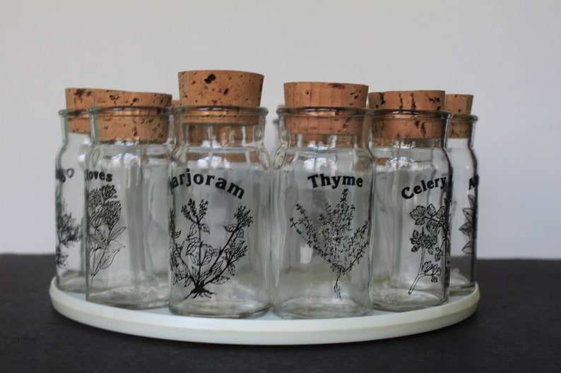 Vintage Spice Jar Set. Wheaton Glass Gourmet Spice Jar Set Etsy