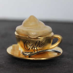 Vintage Estee Lauder Cafe Solid Perfume Compact. EMPTY, Bougie Grandmacore Vanity Decor, DIY Lip Balm, Gift For A Collector, Hostess.