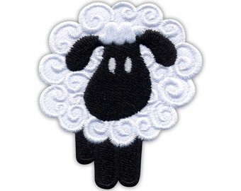 Cute Black Sheep Ewe Character Pretty Goat Fun Kids Children Iron-On Patch #A044 