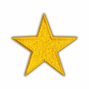 Star - yellow - embroidered patch / badge - Patchion Patches