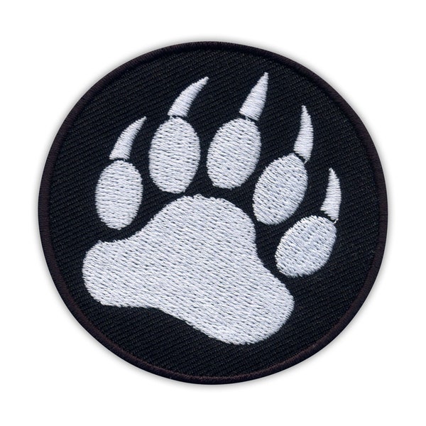 Patte de Grizzly Bear - patch / badge brodé, Iron On, Sew On - Patchion Patches