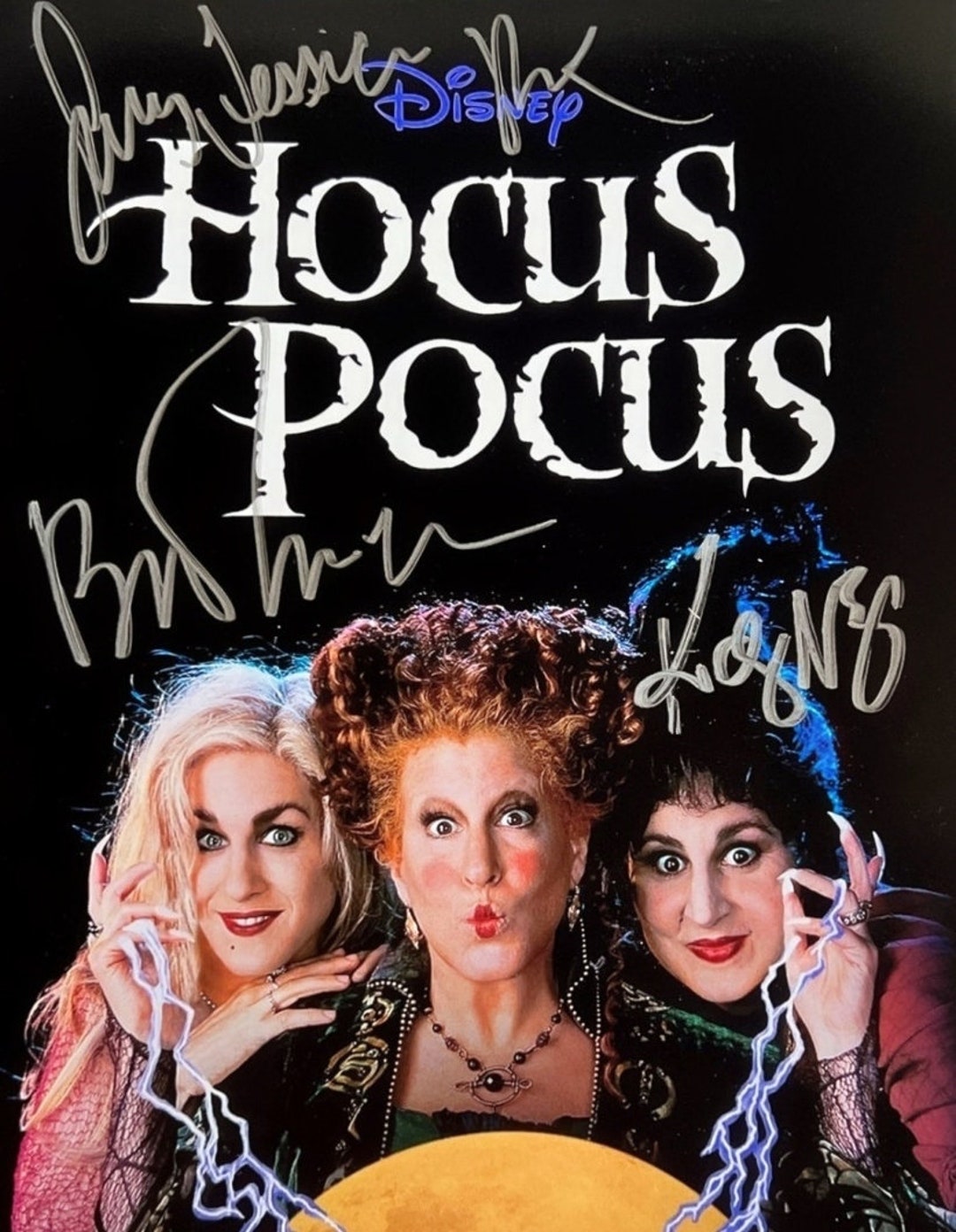 Hocus Pocus Bette Midler, Sarah Jessica Parker and Kathy Najimy Autograph  Reprint Photo LOOK Signed Autograph