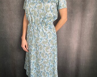 1970s vintage paisley golf shirt and skirt set