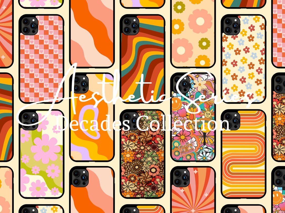 70s Themed iPhone Cases, Retro Flower Cases for Iphone, Vintage iPhone