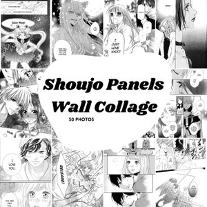 Shoujo Manga Panel Wall Collage, Manga Wall Collage Kit, Anime Room Decor, Manga Room Decor, Aesthetic Wall Kit (2 sizes)