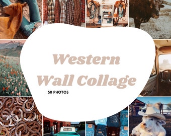 Western Wall Collage, Western Wall Art, Cowboy Prints, Cowgirl Prints, Cowgirl Wall Decor, Western Wall Decor, Western Room Decor