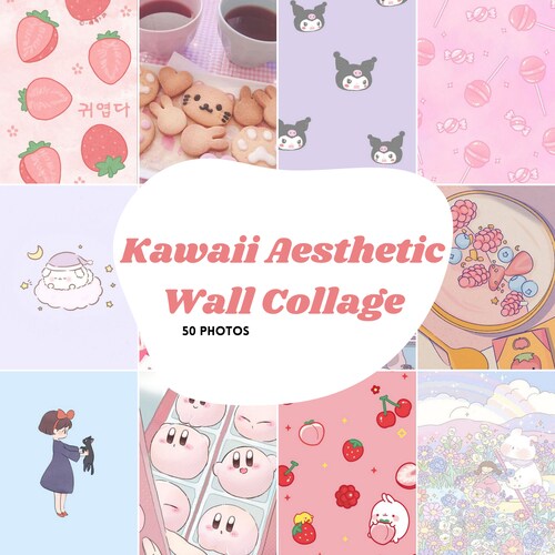 Kawaii Wall Collage Prints Cute Collage Kit Cute Bedroom - Etsy