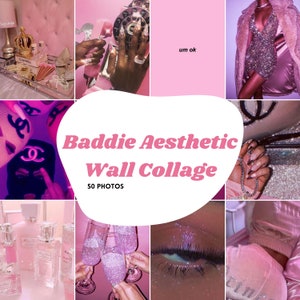 Baddie Wall Collage, Trendy Collage Kit, Teen Bedroom, Girl Room Decor, Dorm Decor, Baddie Aesthetic (PHYSICAL PRODUCT)(2 sizes)