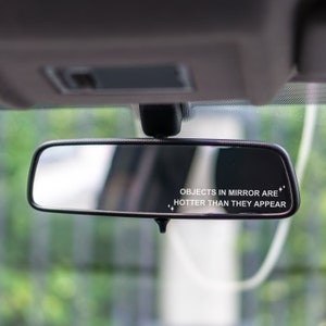 Object in Mirror Mirror Sticker, Vinyl Mirror Sticker, Rearview Mirror Sticker, Bedroom Mirror Sticker, Trendy Vinyl Mirror Decal