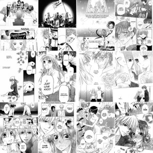 Shoujo-mangapaneel muurcollage, manga muurcollagekit, anime kamerdecor, manga kamerdecor, esthetische muurkit (2 maten) afbeelding 3