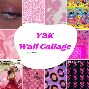 Y2K Wall Collage Prints, Wall Collage Kit, Y2K Teen Bedroom, Aesthetic Room Decor, Aesthetic Wall Kit, Year 2000 (PHYSICAL PRODUCT)(2 sizes)