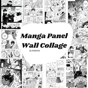 Manga Panel Wall Collage, Manga Wall Collage Kit, Anime Room Decor, Manga Room Decor, Aesthetic Wall Kit (2 sizes)