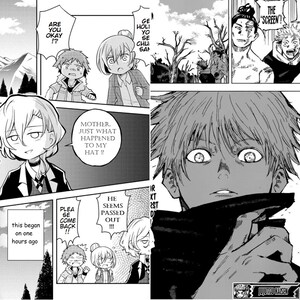 May include: A black and white manga comic book panel featuring a young boy with red hair and a worried expression. The text in the panel reads "The 'Screen'!", "Are you okay!?", "Mother, just what happened to my hat!?", "He seems passed out!!", "Please come back!!", and "This began on one hours ago".