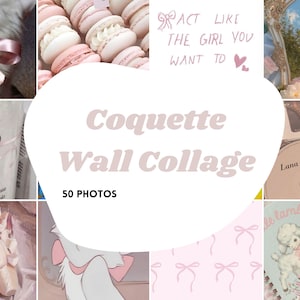 Coquette Wall Collage Prints, Wall Collage Kit, Croquette Wall Collage, Aesthetic Room Decor, Aesthetic Wall Kit(PHYSICAL PRODUCT) (2 sizes)