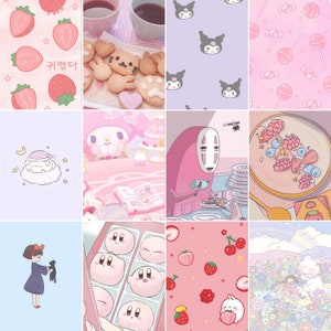 Kawaii Wall Collage Prints Cute Collage Kit Cute Bedroom - Etsy