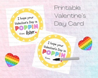 Printable Poppin Valentine - Etsy