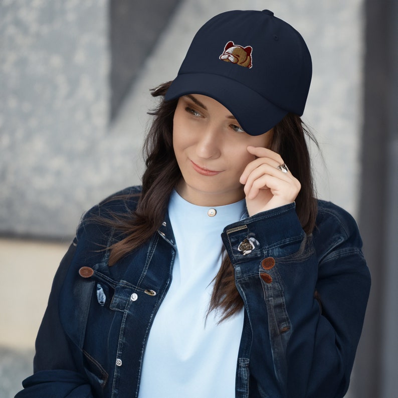 Sleepy Pup Baseball Cap Cute Dog Lover Hat, Relaxing Puppy Design