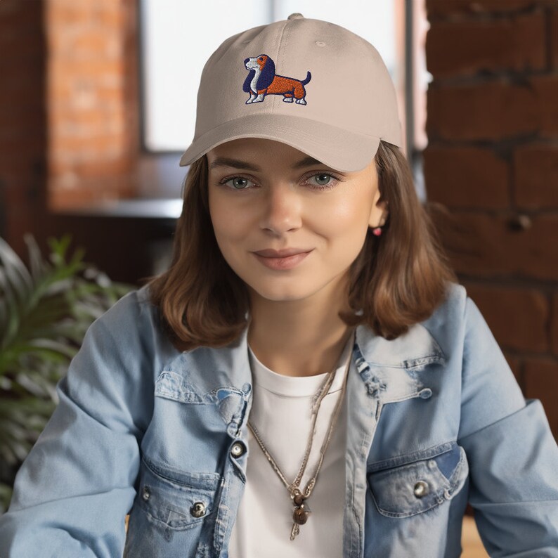 Basset Hound Baseball Cap Cute Dog Lover Hat, Adorable Hush Puppy