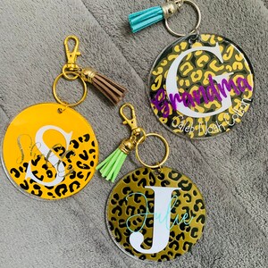 Personalized, Acrylic and Vinyl Keychain. Sealed and Finished With ...