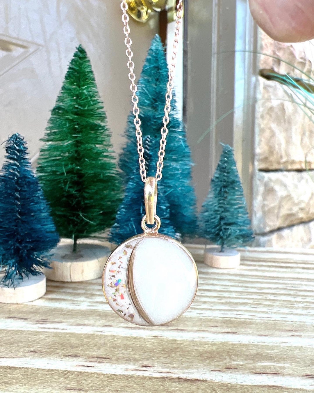 Full Moon Necklace / Breastmilk DNA Keepsake Jewelry / Jewelry