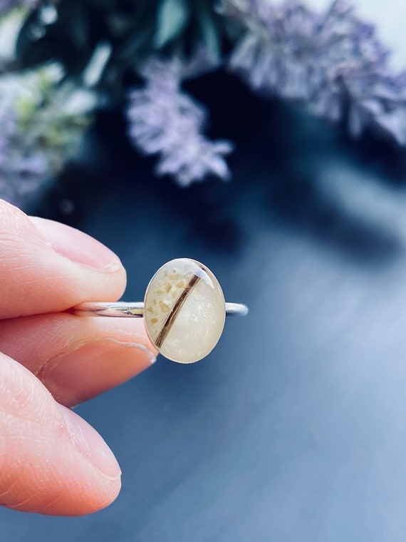 Oval Statement Ring Breastmilk DNA Keepsake Jewelry Etsy
