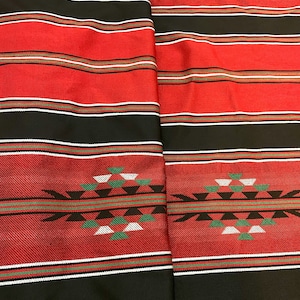 Custom Listing:  Bedouin Sadu Fabric, from Jordan. Great for Cushions, Tablecloths, Pillow Covers, Red/Black Pattern