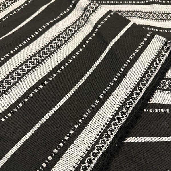 Authentic Jordanian Made Bedouin Sadu Fabric for Cushions, Tablecloths, Pillow Covers, 148 cm (58 inches) wide. Sold by the Meter.