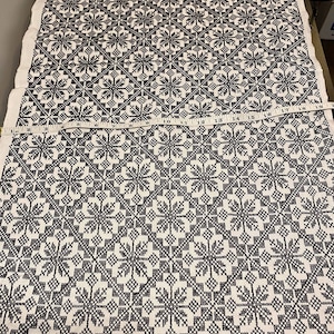 Authentic Jordanian/Palestinian Tatreez Embroidery, Black/White, Made in Jordan