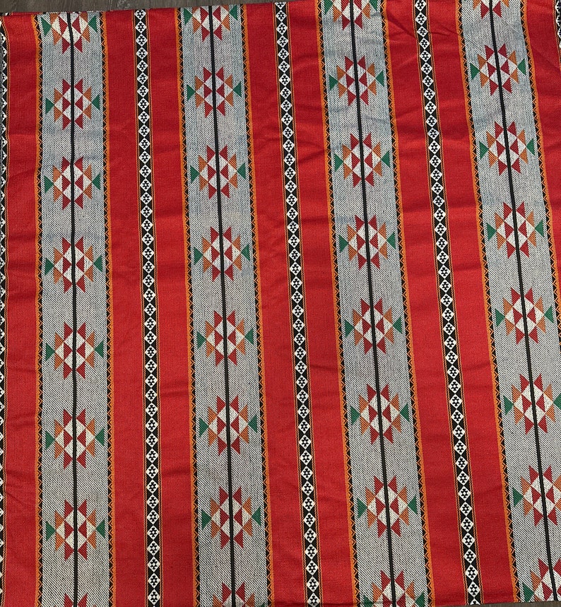 Jordanian Bedouin Sadu Fabric, Geometric Woven Textile, Sold by Meter ...