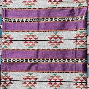Jordanian Made Bedouin Sadu Fabric for Cushions, Tablecloths, Pillow Covers, 1.3 meters wide. Purple. Sold by the METER