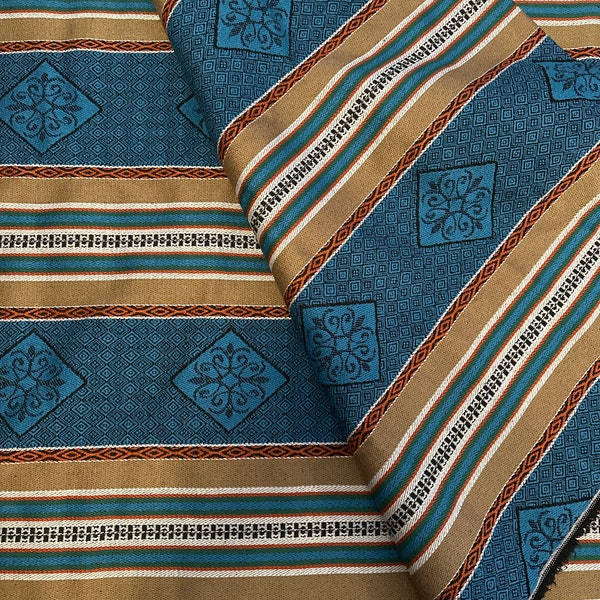 Jordanian Made Bedouin Sadu Fabric for Cushions, Tablecloths, Pillow Covers, 148 cm (58 inches) wide. Sold by the Meter.