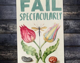 Word Salad Affirmations Mini Print: Fail Spectacularly