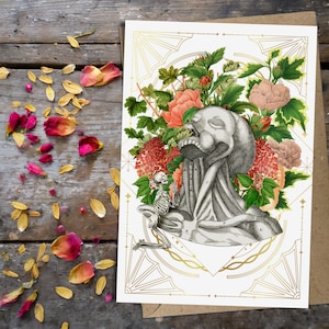 Anatomical Floral Greeting Card No. 4