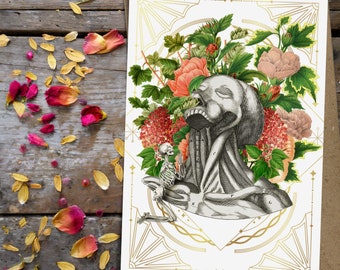 Anatomical Floral Greeting Card No. 4