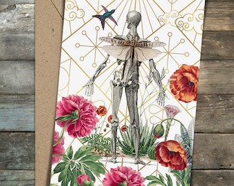 Anatomical Floral Greeting Card No. 5