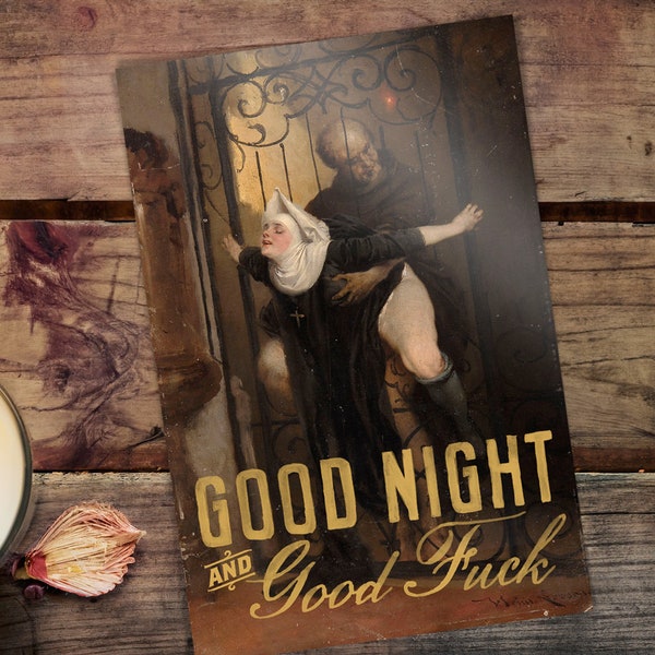 Good Night and Good Fuck Mini Print & Postcard