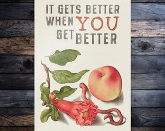 Word Salad Affirmations Mini Print: It Gets Better When You Get Better