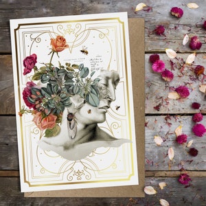 Carte de voeux florale anatomique n° 1