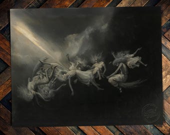 Lightning Struck a Flock of Witches Reproduction Print