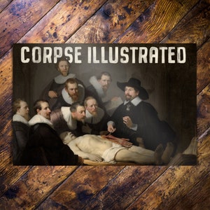 Mini impression/carte postale illustrée Cadavre