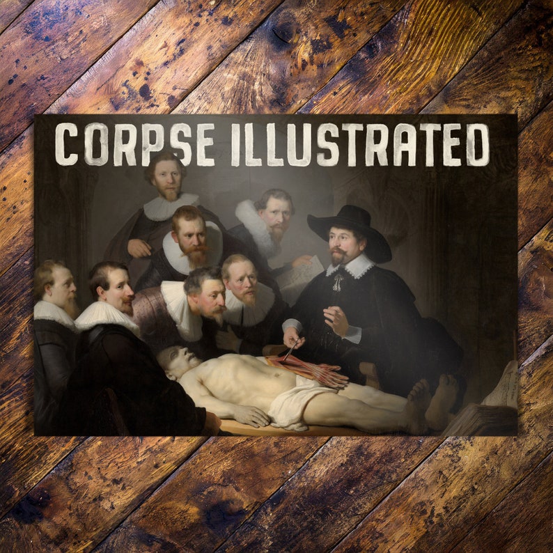 Corpse Illustrated Mini Print/postcard - Etsy