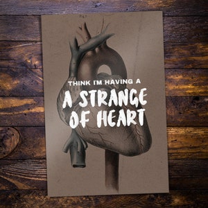 Mini carte postale/l'Étrange coeur
