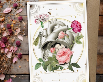 Anatomical Floral Greeting Card No. 10